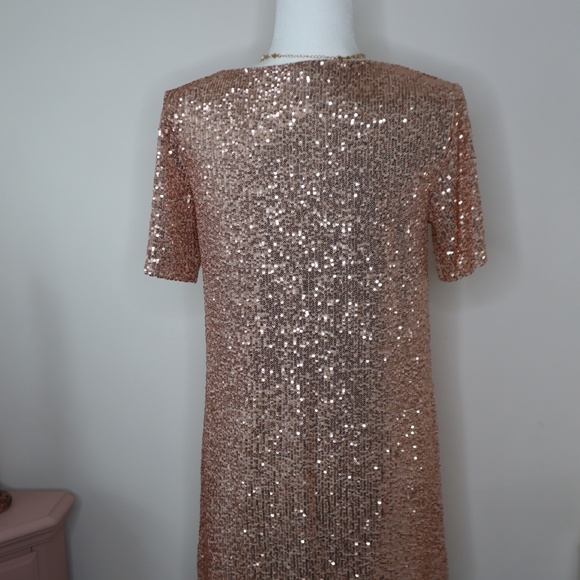 NWT BB Dakota Sequin Shift Dress MEDIUM - Picture 4 of 5